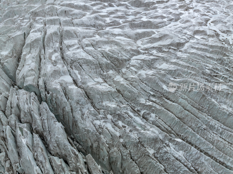 西藏那曲地区布加雪山冰川冰湖高空航拍