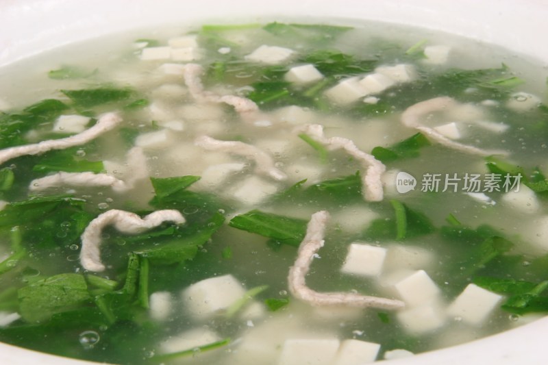 荠菜肉丝豆腐羹