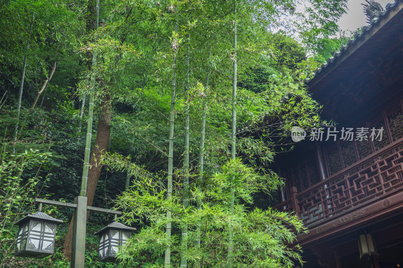 杭州飞来峰韬光寺古建筑风景