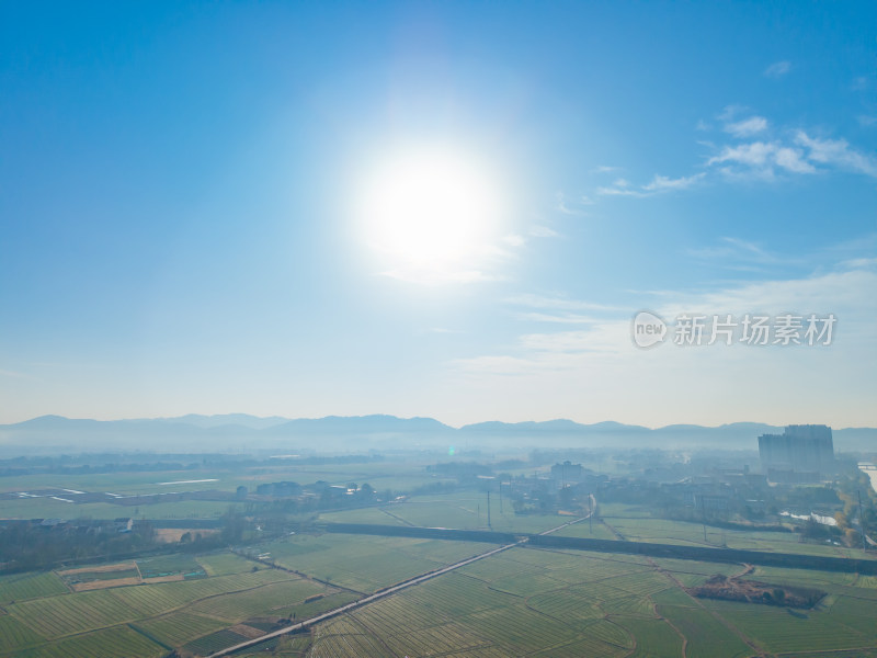 乡村田园风光航拍全景