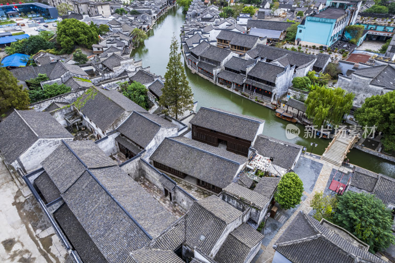 浙江湖州南浔古镇水乡百间楼航拍