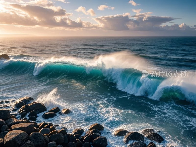 碧波万顷的壮阔海景