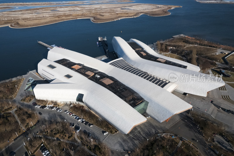 天津滨海生态城国家海洋博物馆城市建筑风光