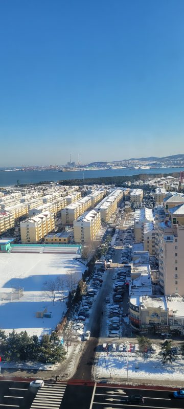 雪中城市 雪景街道 威海