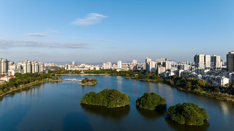 江西吉安县城市航拍