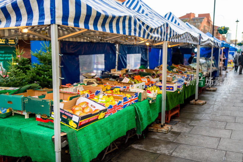 伦敦 街景 水果市场