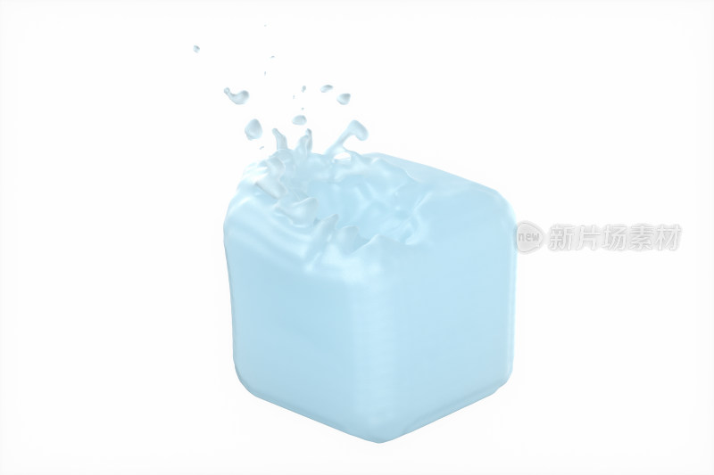 冰雪材质方块 3D渲染