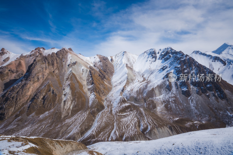 新疆天山山脉雪山山峰山脉