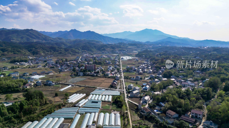 美丽乡村田园农业种植航拍