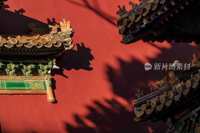 北京故宫博物院无人空景大景观细节