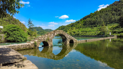 自然风光小桥流水风景