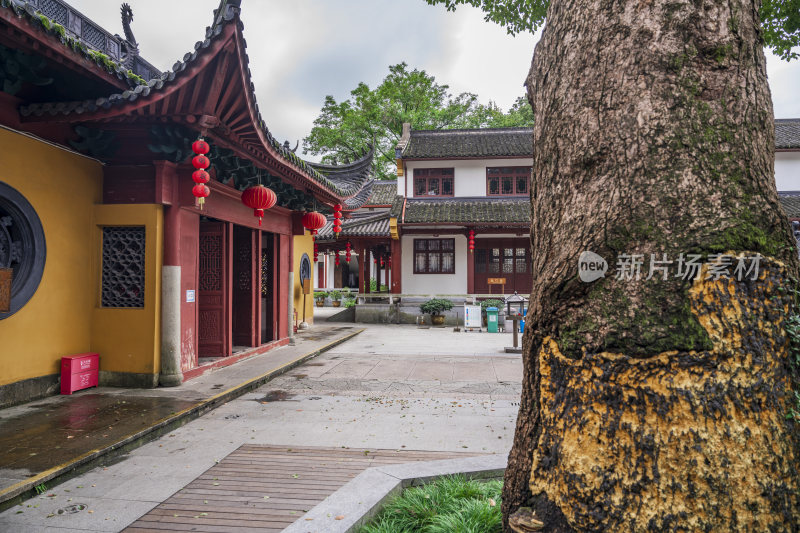 杭州西湖三天竺法镜寺古建筑风景