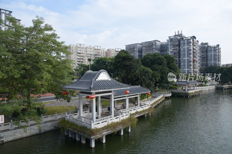 广东东莞：横丽湖沿湖风光