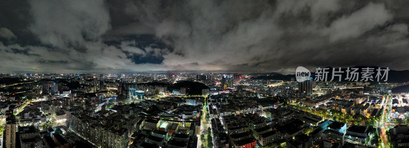 深圳夜景航拍全景图