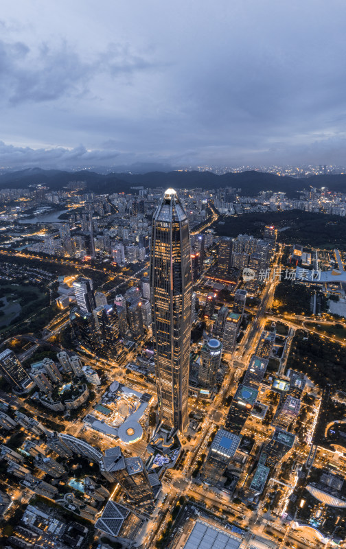 深圳福田CBD航拍夜景