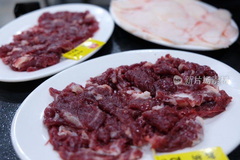 新鲜潮汕牛肉火锅食材