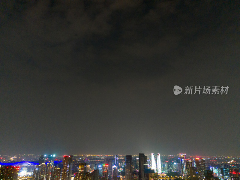 成都金融城夜景航拍图