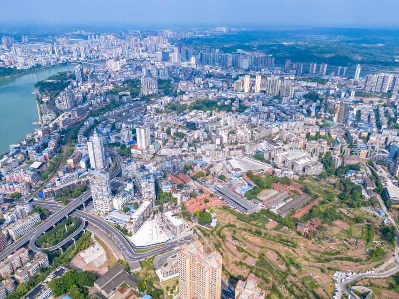 内江城市建设航拍图