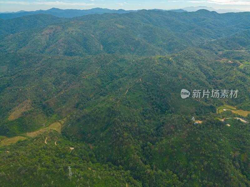 航拍山脉山林