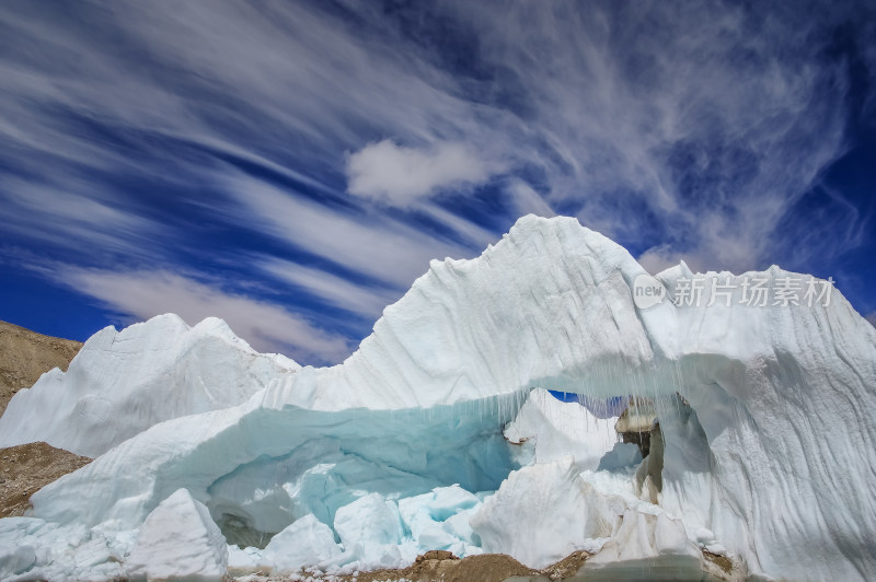 希夏邦马峰北坡冰川
