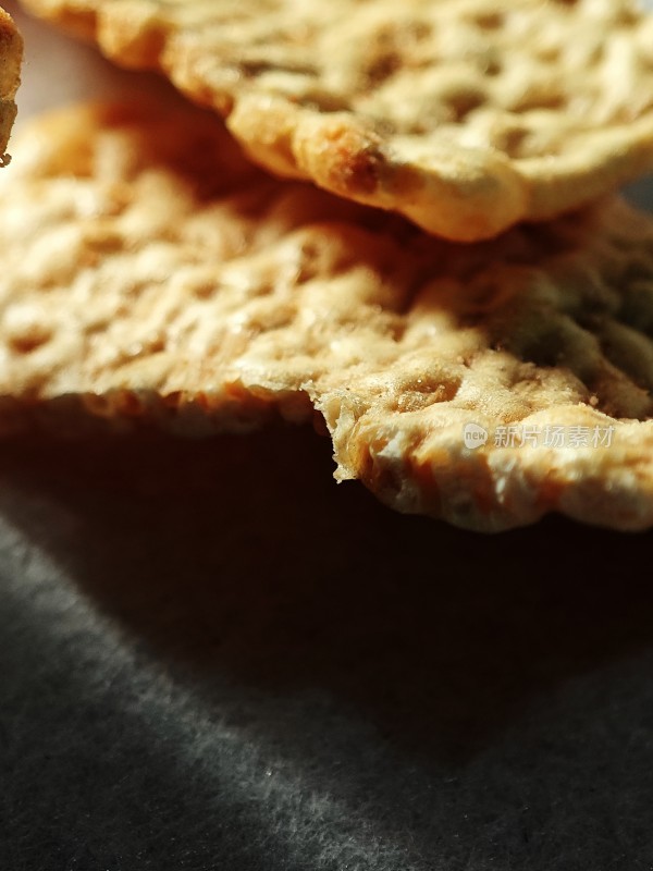 美味的饼干特写