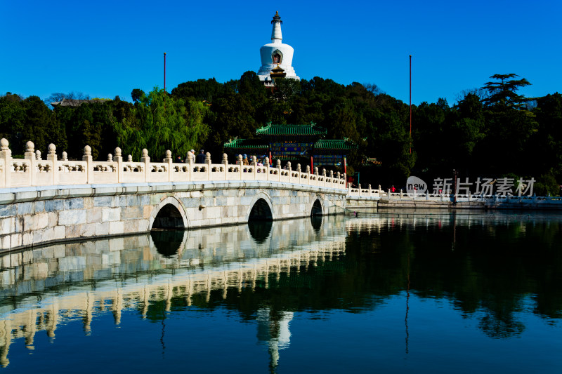 北京北海公园永安桥与白塔-DSC_8849