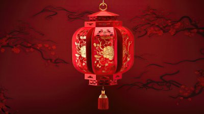 中国节日传统元素，灯笼
