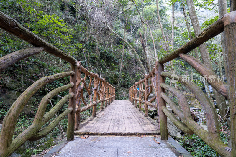 山林间木质栈道