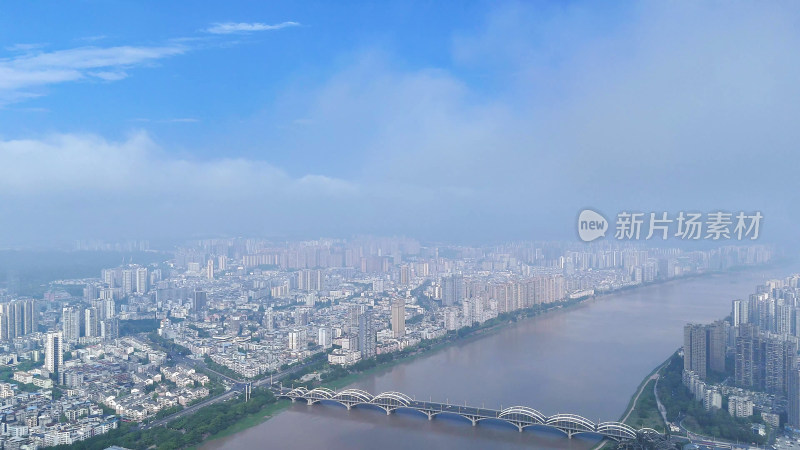 航拍四川乐山云海风光摄影图