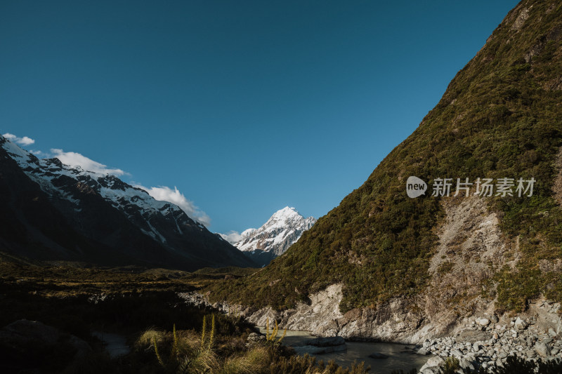 新西兰南阿尔卑斯库克雪山HookerValley步道