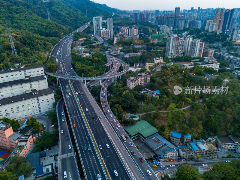 重庆城市交通航拍图