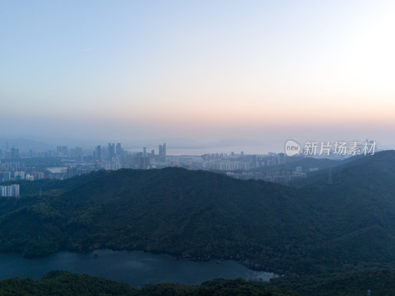 梅林后山深圳罗湖福田景色