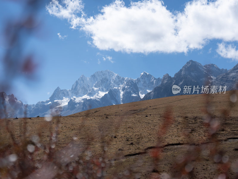 站在玉龙雪山牦牛坪，观赏山川风景