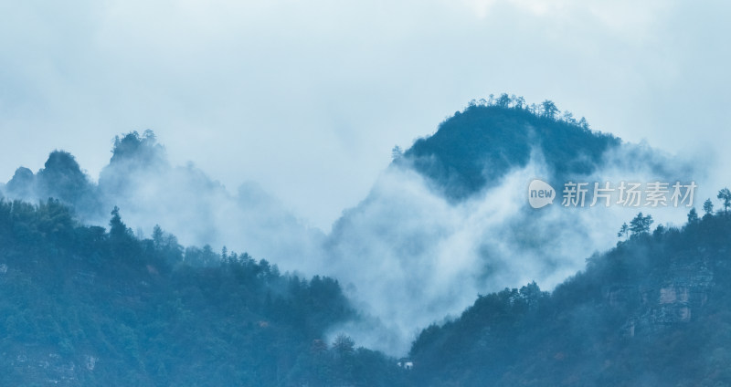 航拍安徽黄山休宁县齐云山风光