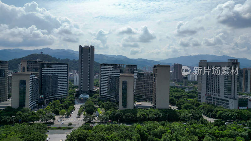 航拍福建龙岩太古广场