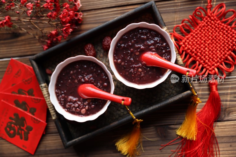 五谷杂粮腊八节腊八粥传统节日中国文化春节