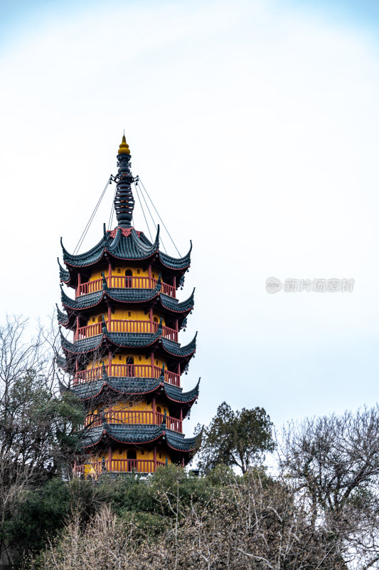 江苏镇江金山寺公园金山寺塔景点景观