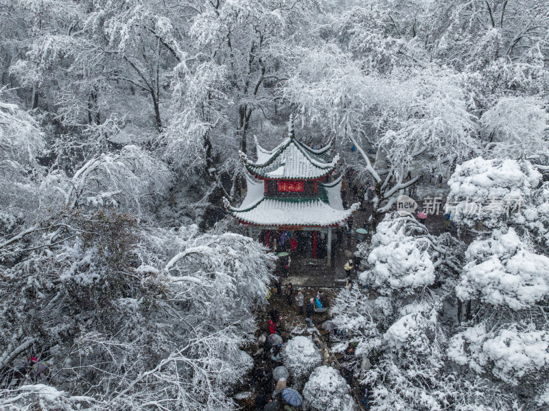 爱晚亭雪景