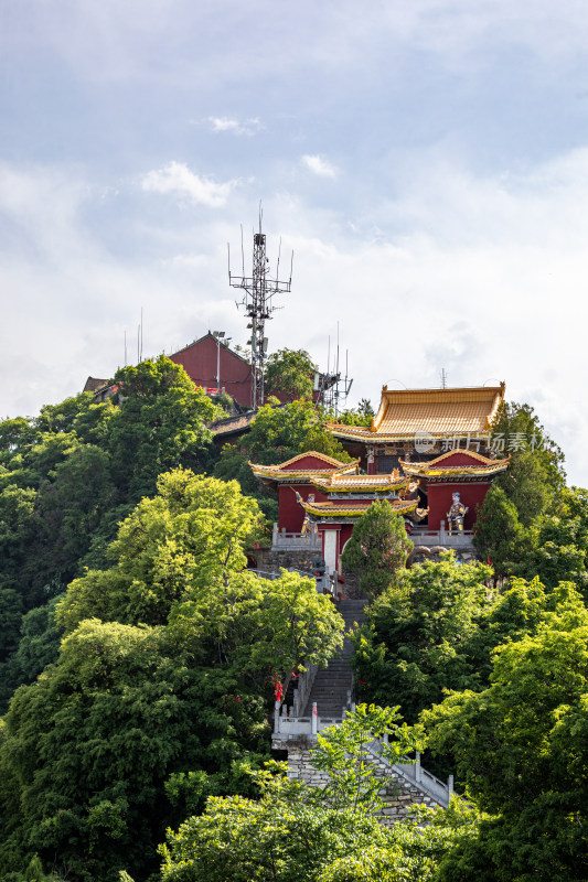 西安秦岭终南山南五台自然风光景点景观