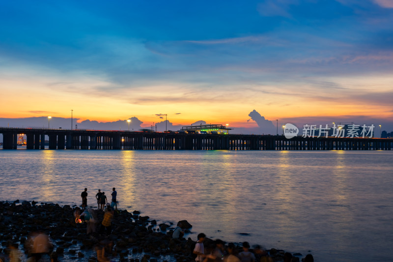 深圳前海石公园晚霞美景