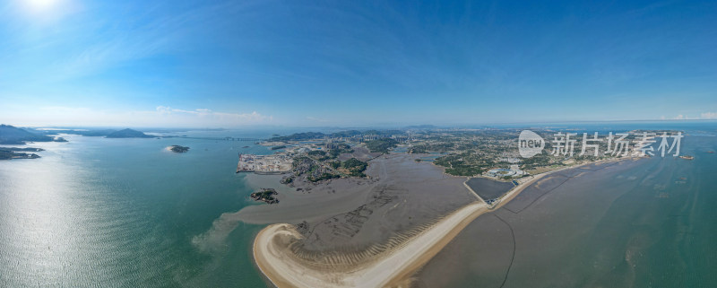 航拍福建平潭象鼻湾