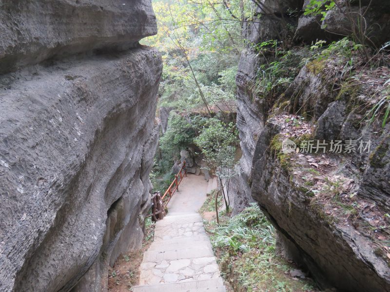 湖北恩施梭布垭石林旅游风景