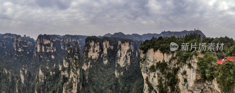 湖南张家界武陵源5A景区全景图