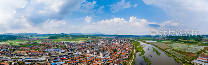 中国辽宁抚顺永陵镇航拍乡村全景