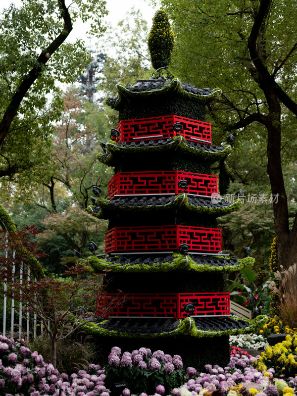 无锡惠山公园金秋菊花展景观园艺作品