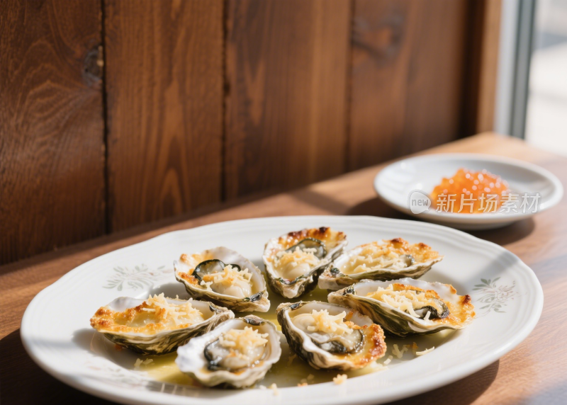 生蚝烤生蚝清蒸生蚝海鲜餐饮美食