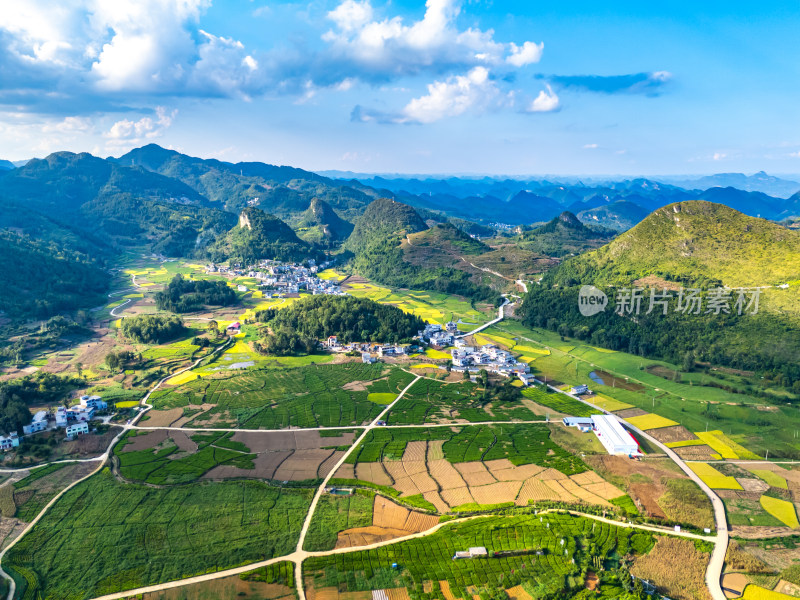 绿色能源风能发电喀斯特地貌