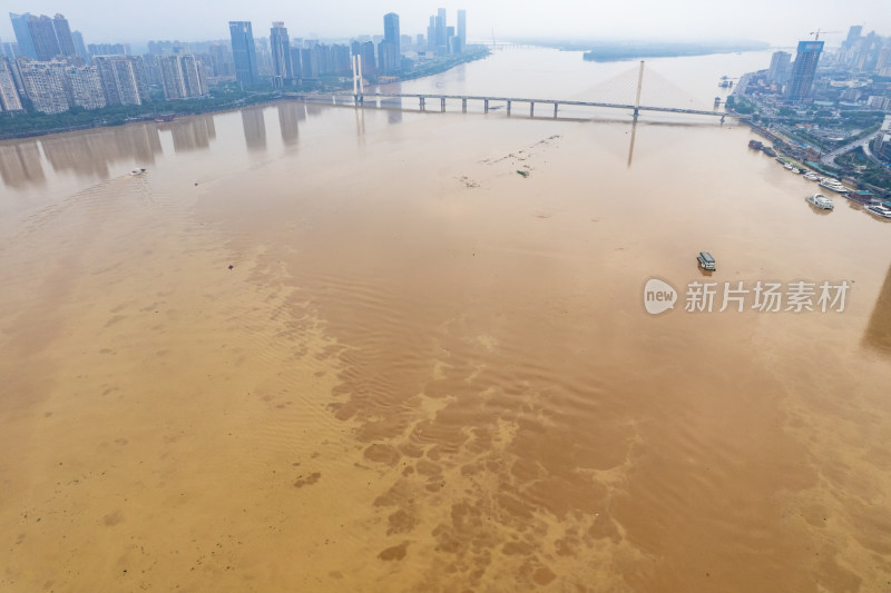 南昌赣江洪水洪峰汛期航拍