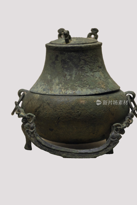 河南博物馆汉代文物铜链壶