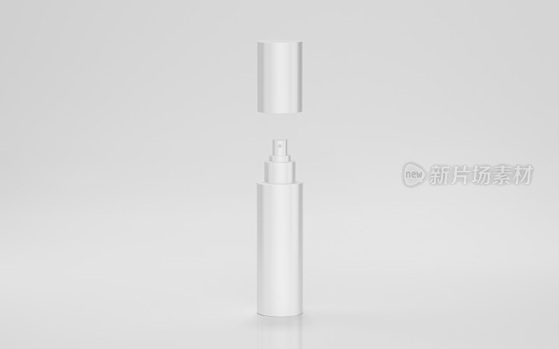 空白瓶装护肤品 3D渲染